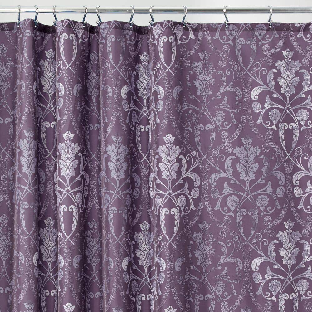 Damask purple curtains