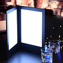 8.5" x14" Rechargeable Menu Cover Holder LED Backlit Menu Holder Illuminated Black Leatherette Menu Holde/Check Displayer ...