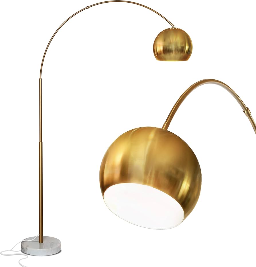 Brightech Olivia Floor Lamp, Arc Lamp for Living Rooms, Standing ...