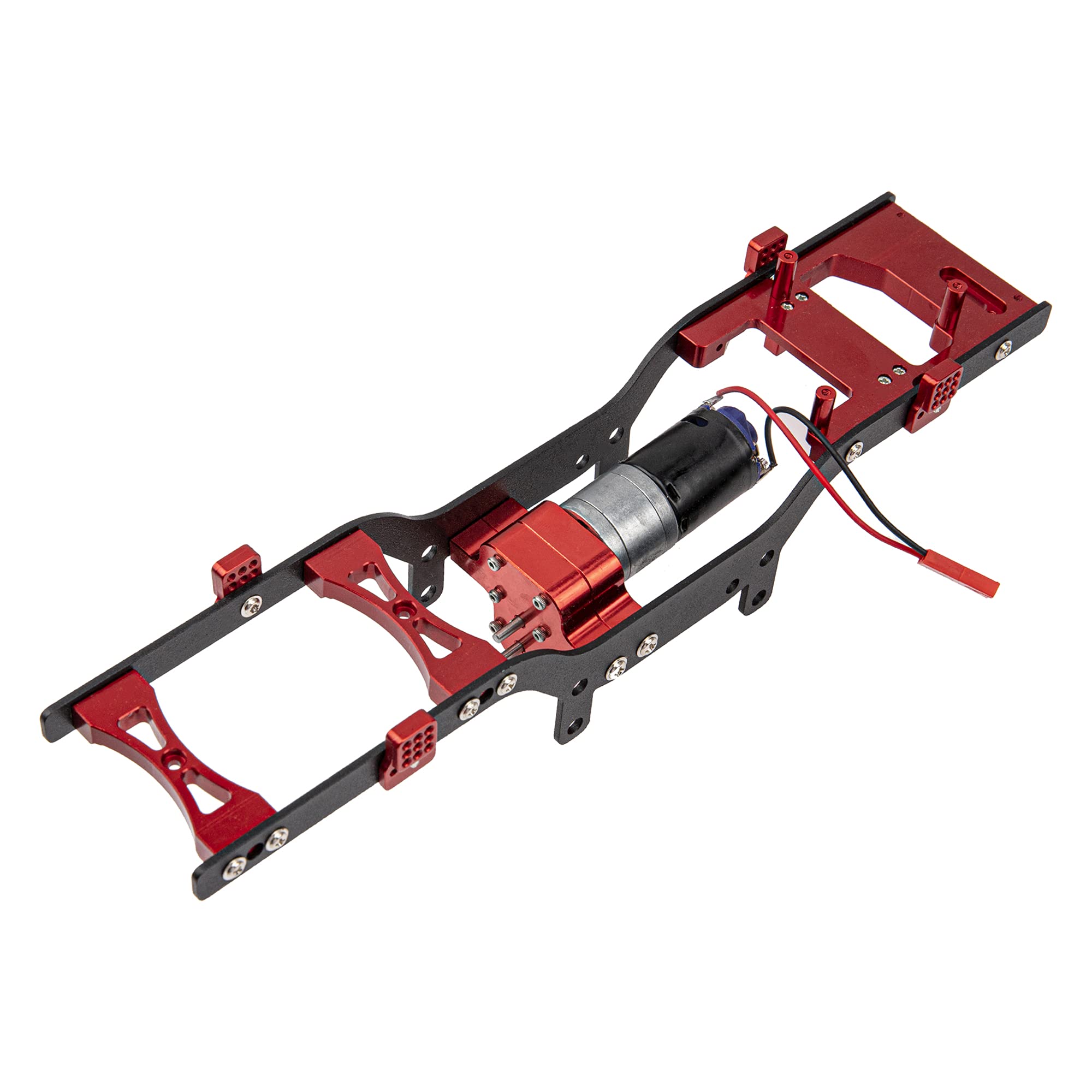 ShareGoo Metal Body Chassis Frame Car Shell Suspension Bracket with 370 Motor kit Compatible with MN Model D90 D91 MN45 MN99 MN99S 1/12 RC Car (Red)