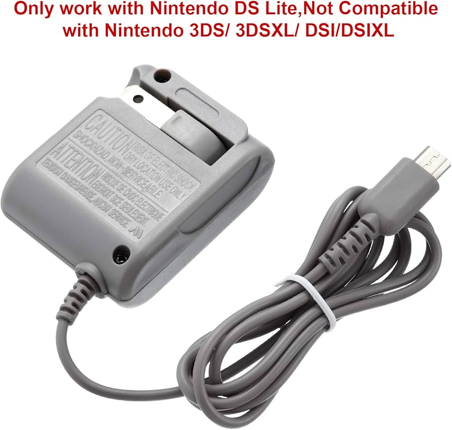 : DS Lite Charger, AC Adapter for Nintendo DS Lite, AC Adapter  Charger Home Travel Charger Wall Plug Power Adapter (100-240 v) for Nintendo  DS Lite : Video Games