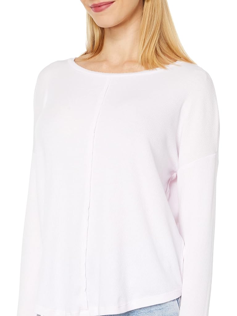 bobi Los Angeles Raw Edge Long Sleeve Top