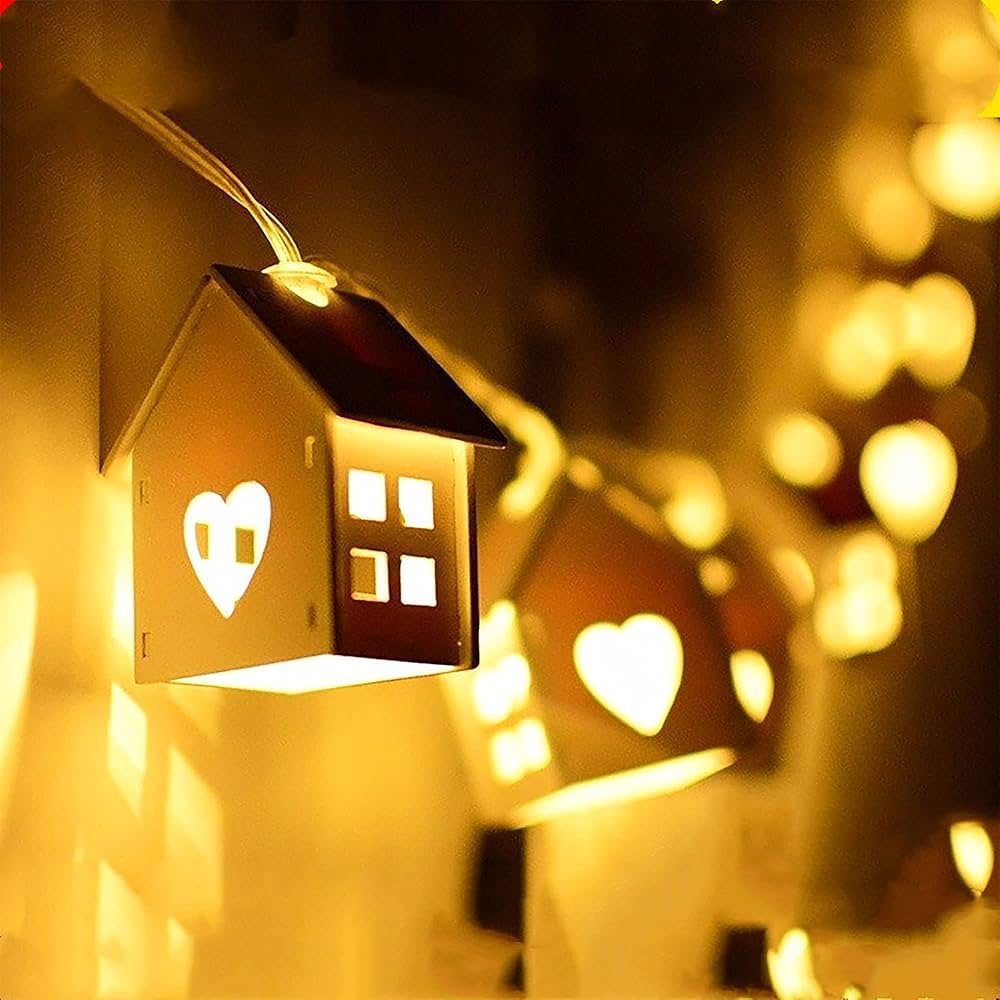 Buy Natchcart Indoor Decoration String Lights with 10 Small Wooden ...