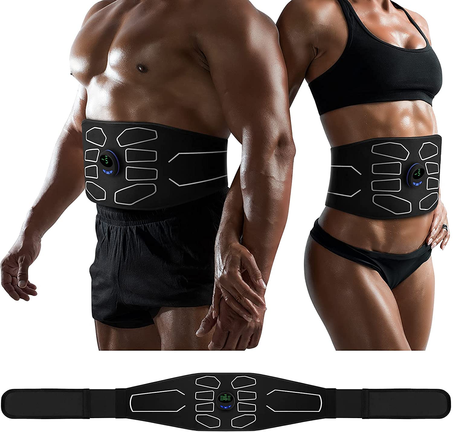 MarCoolTrip MZABS Stimulator, Ab Machine, Abdominal Toning Belt Muscle Toner Fitness Training Gear Ab Trainer Equipment for Home MZ-4