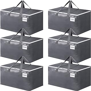 BlissTotes Large Moving Boxes and with Zippers & Handles Moving Supplies with lids, Heavy Duty Totes for Storage Bags for ...