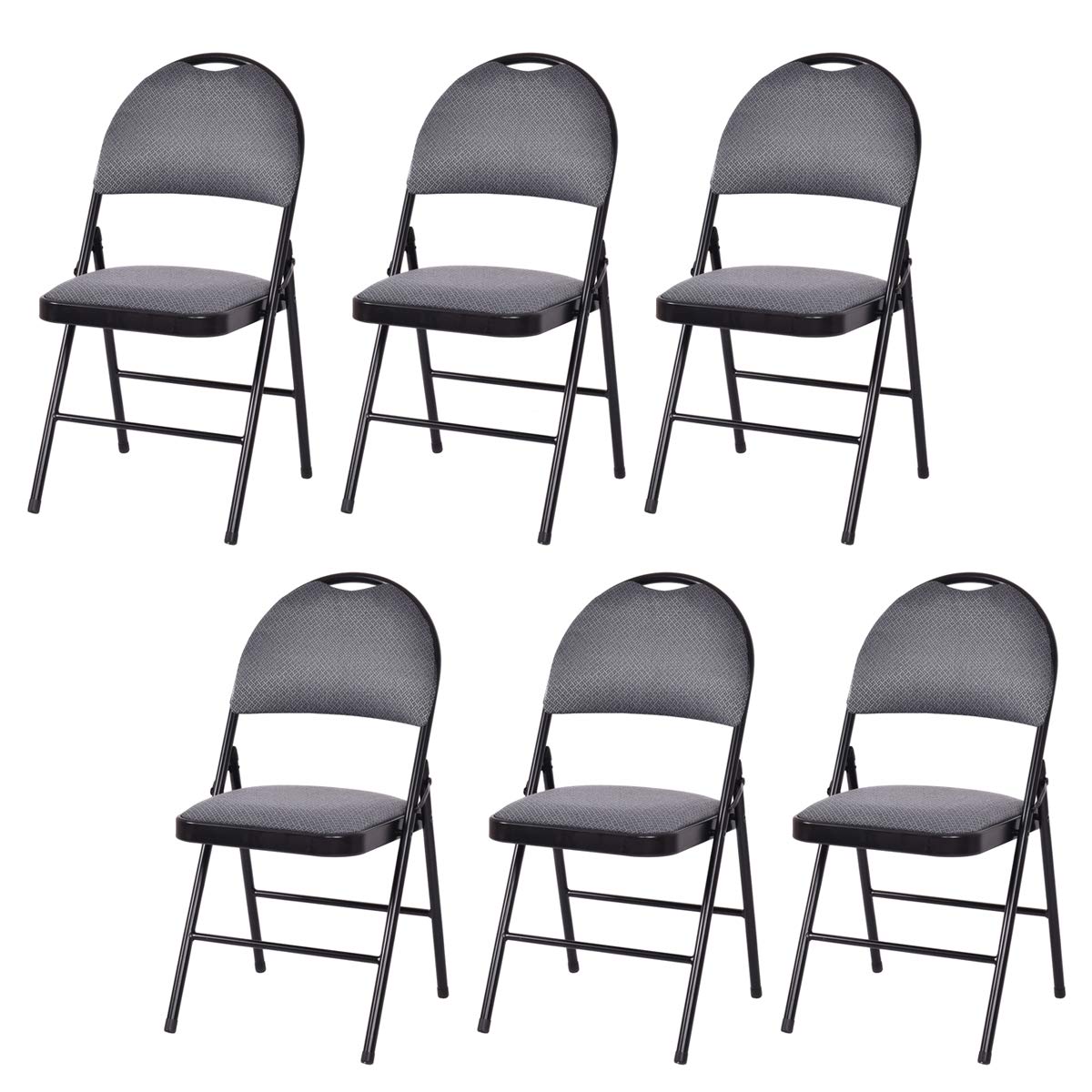 Cushioned folding chairs