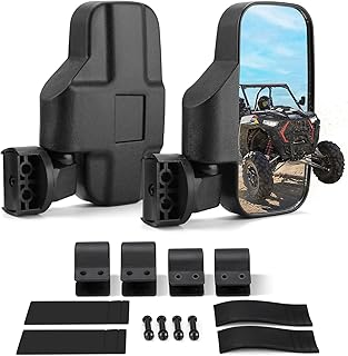 KEMIMOTO UTV Mirrors UTV Side Mirrors Fits 1.6-2 IN Roll Cage Compatible with Pioneer Polaris RZR 900 1000 Can Am Kawasaki...