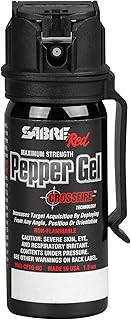 SABRE Crossfire Pepper Gel, Deploys At Any Angle, Maximizes Target Acquisition Against Multiple Threats, Belt Clip For Eas...