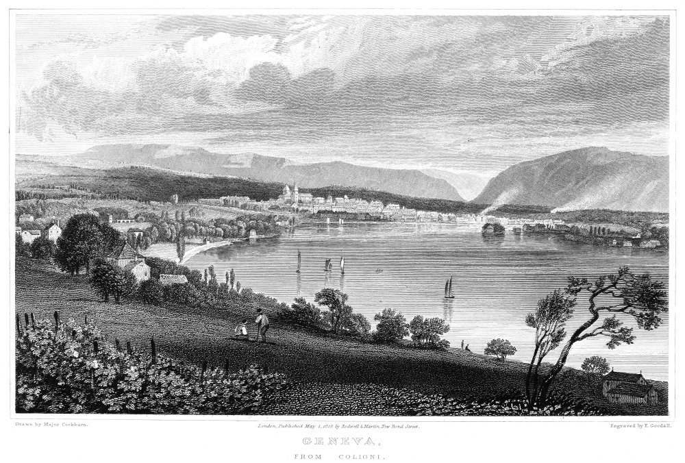 Switzerland Geneva 1819 Nengraving By F Goodall After A Drawing By Major George Cockburn English 1819 Poster Print by (18 x 24)