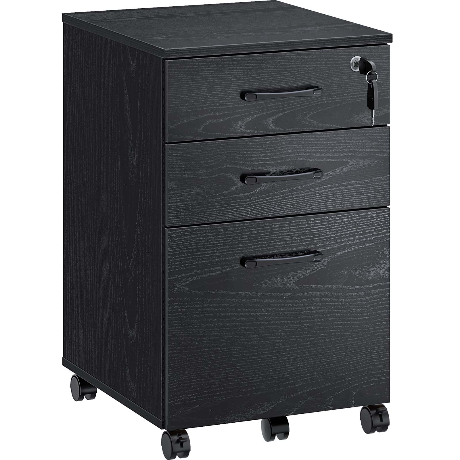 Buy Rolanstar File Cabinet 3 Drawers with 1 Lock, Rolling Mobile Filing ...