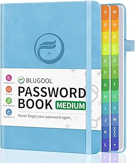 Password Book with Alphabetical Tabs, Password Keeper Book for Seniors, Hardcover Password Notebook for Individual & Color...