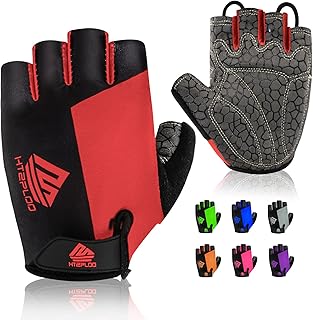 HTZPLOO Bike Gloves Cycling Gloves Biking Gloves Bicycle Gloves for Men Women with Anti-Slip Shock-Absorbing Pad,Light Wei...