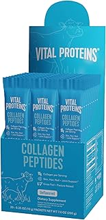 Vital Proteins Grass Fed Collagen Peptides Powder Supplement (Type I, III) Travel Packs, Hydrolyzed Collagen for Skin Hair...