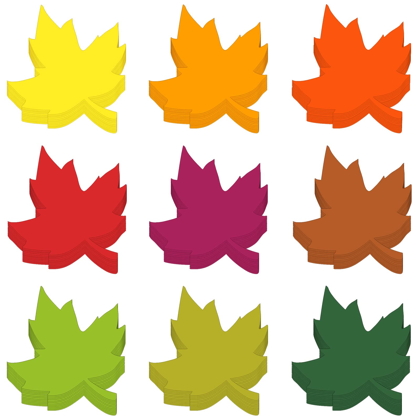 Buy 108 Pcs Fall Leaves Cutouts le Leaf Cutouts for Bulletin Board ...