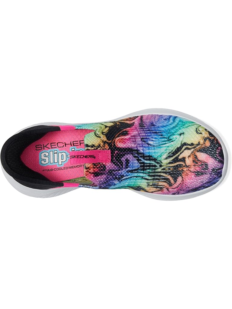 Black SKECHERS KIDS Slip-Ins-Ultra Flex 3.0 - Cosmo Swirl 303820L (Little Kid/Big Kid)