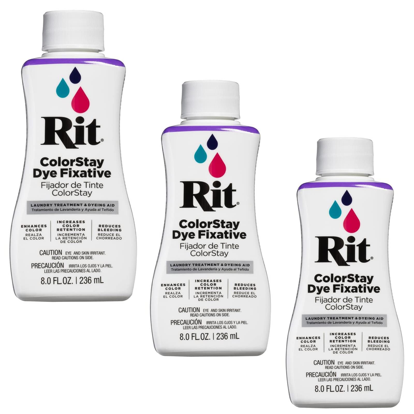 Rit Dye Liquid 8 Ounces Dye Fixative 8-72 (3-Pack)