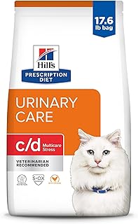 Hill's Prescription Diet c/d Multicare Stress Urinary Care with Chicken Dry Cat Food, Veterinary Diet, 17.6 lb. Bag