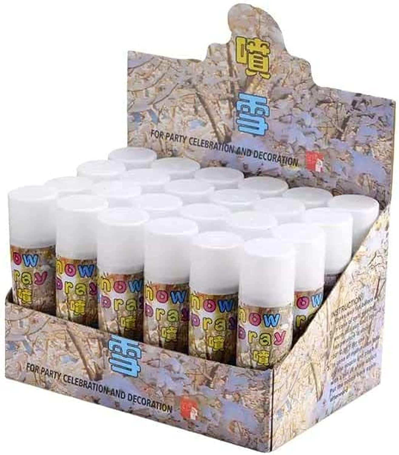 YOMNA YGT White Snow Decorative Party Spray Pack Of 24 (1 BOX)