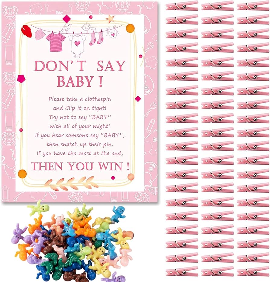 DIY Don't Say Baby Clothespin Baby Shower Game — Wine, 58% OFF