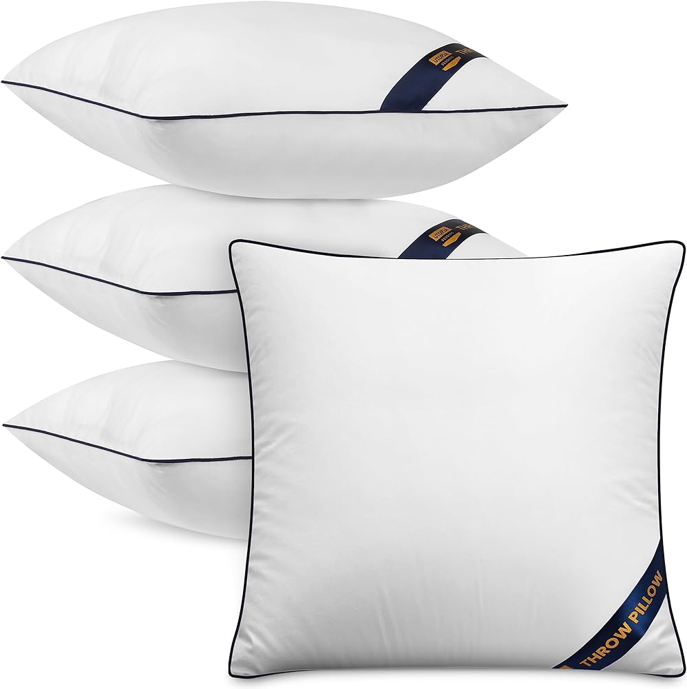 Amazon.com: Utopia Bedding Throw Pillow Inserts (Pack of 4, White ...