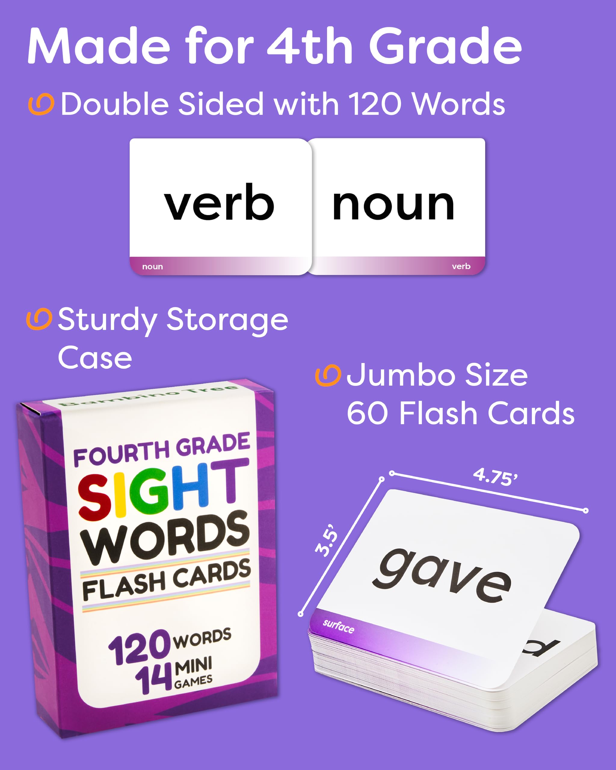 Snapklik.com : Sight Words Flash Cards 4th Grade - 120 High Frequency ...