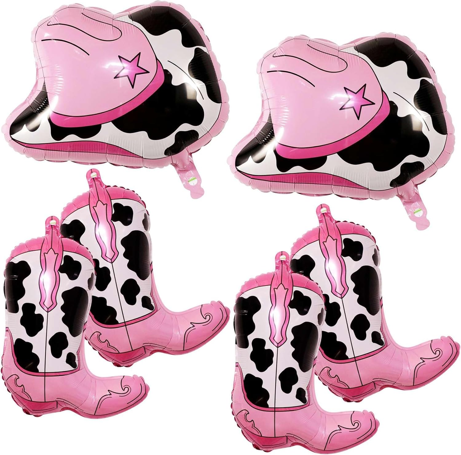 Amazon.com: 6 Pcs Western Cowboy Boots Balloons Hats Balloons, Cowboy ...