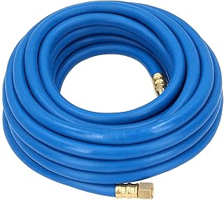 Unibos | Air Hose | Air Compressor Hose Polyurethane Recoil | OD with Bend Restrictor | Air Line Rubber Hose | 1/4" bsp En...