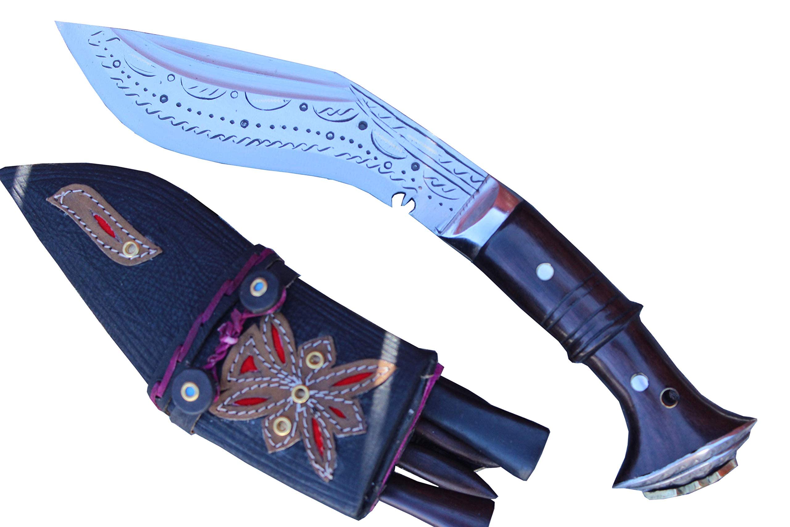 EGKH Nepal Traditional Khukuri Brand - 6.5" Traditional Ganjawal Ful Tang Khukri - Hand made Kukri In Nepal