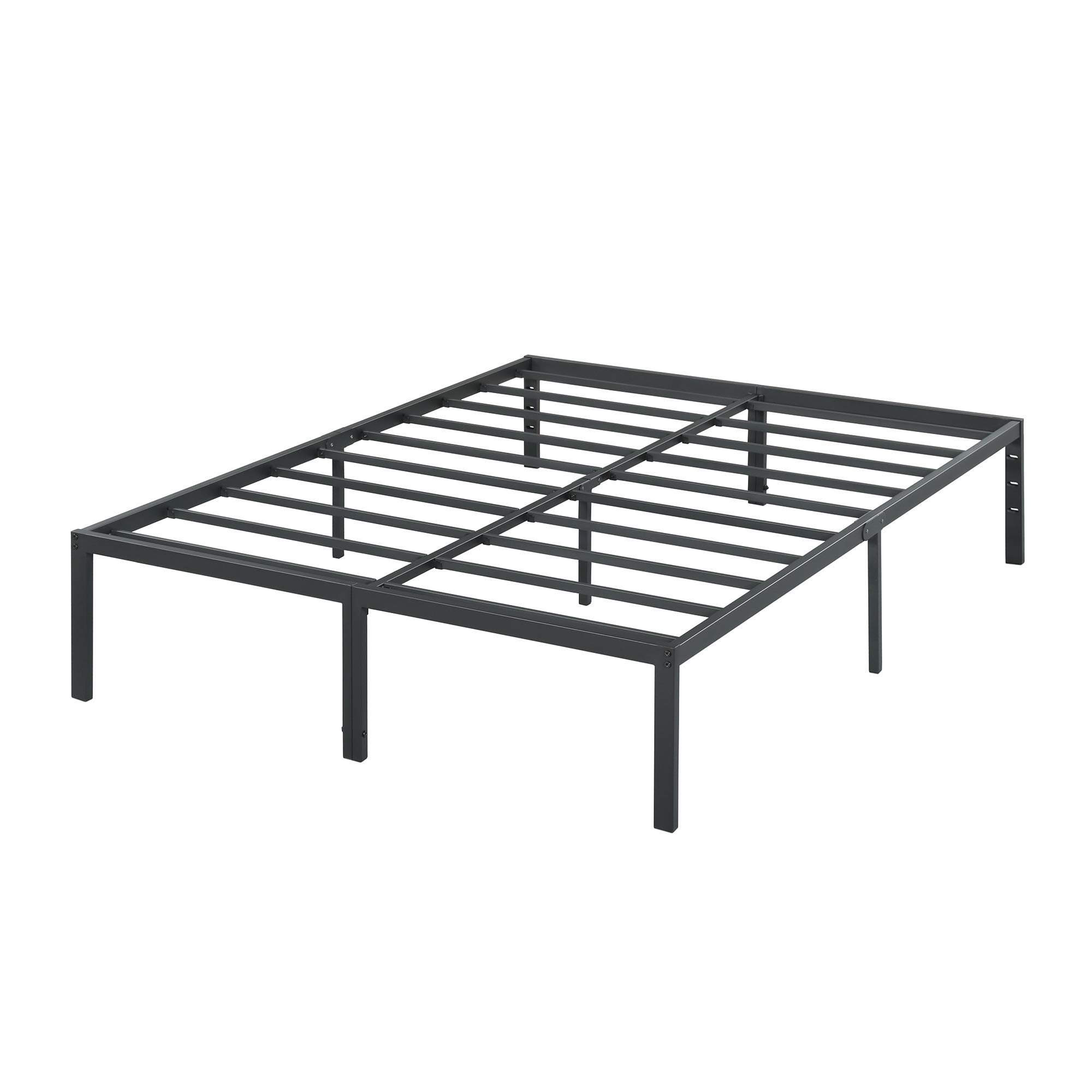 Olee Sleep 18" Heavy Duty King Steel Slat, No Box Spring Needed, Black