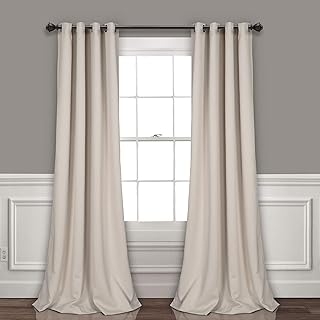 Lush Decor Insulated Grommet Blackout Window Curtain Panels, Pair, 52" W x 120" L, Wheat - Classic Modern Design - 120 Inc...