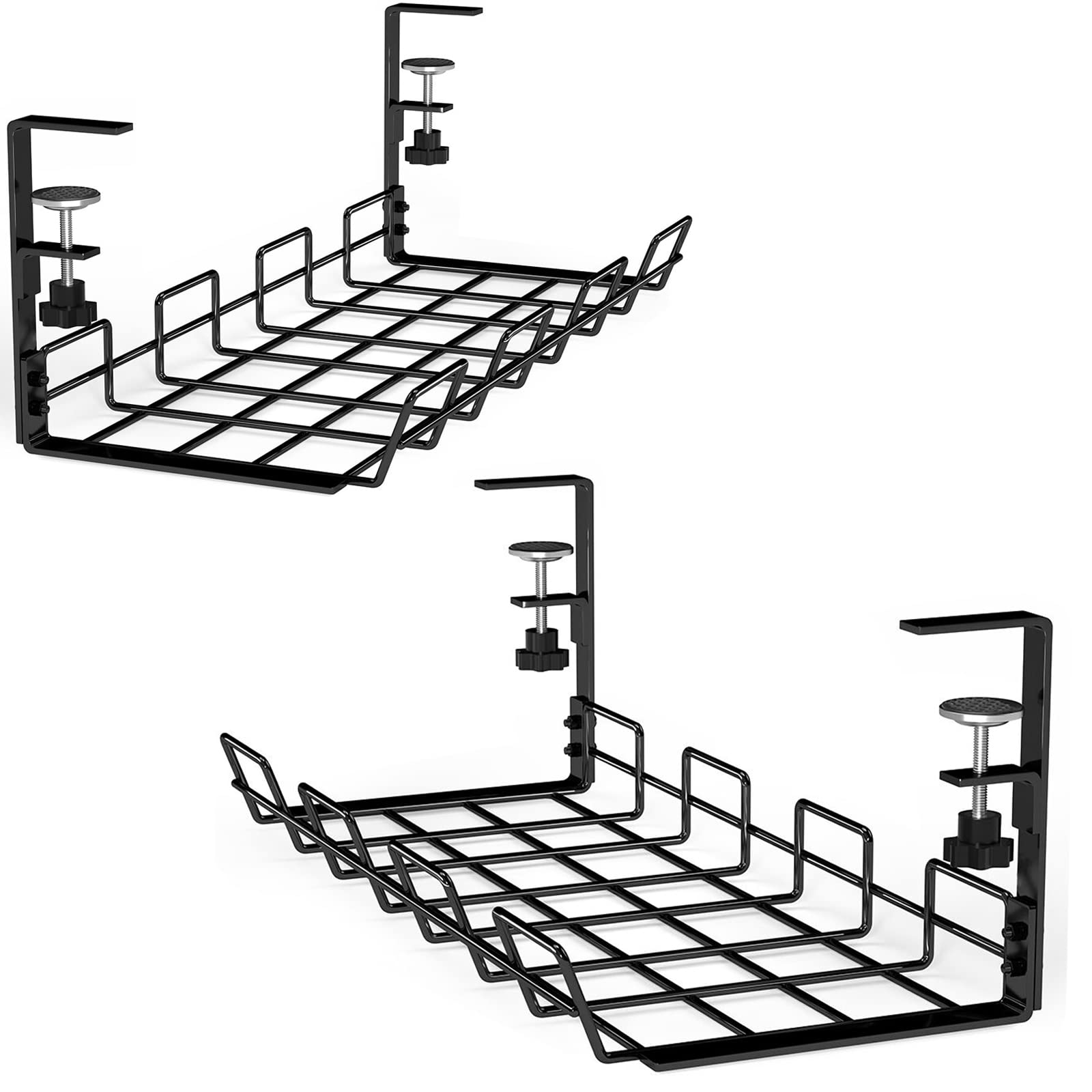 Buy No Drill Under Desk Cable Management Tray, 2 Pack 15.7