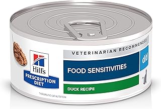 Hill's Prescription Diet d/d Food Sensitivities Duck Formula Wet Cat Food, Veterinary Diet, 5.5 oz. Cans, 24-Pack