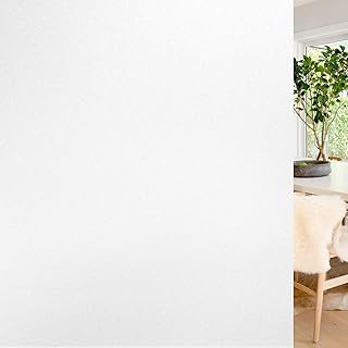 rabbitgoo Window Film for Privacy, Static Cling Glass Frosted White Privacy Window Film Stickers, Self-Adhesive Removable ...