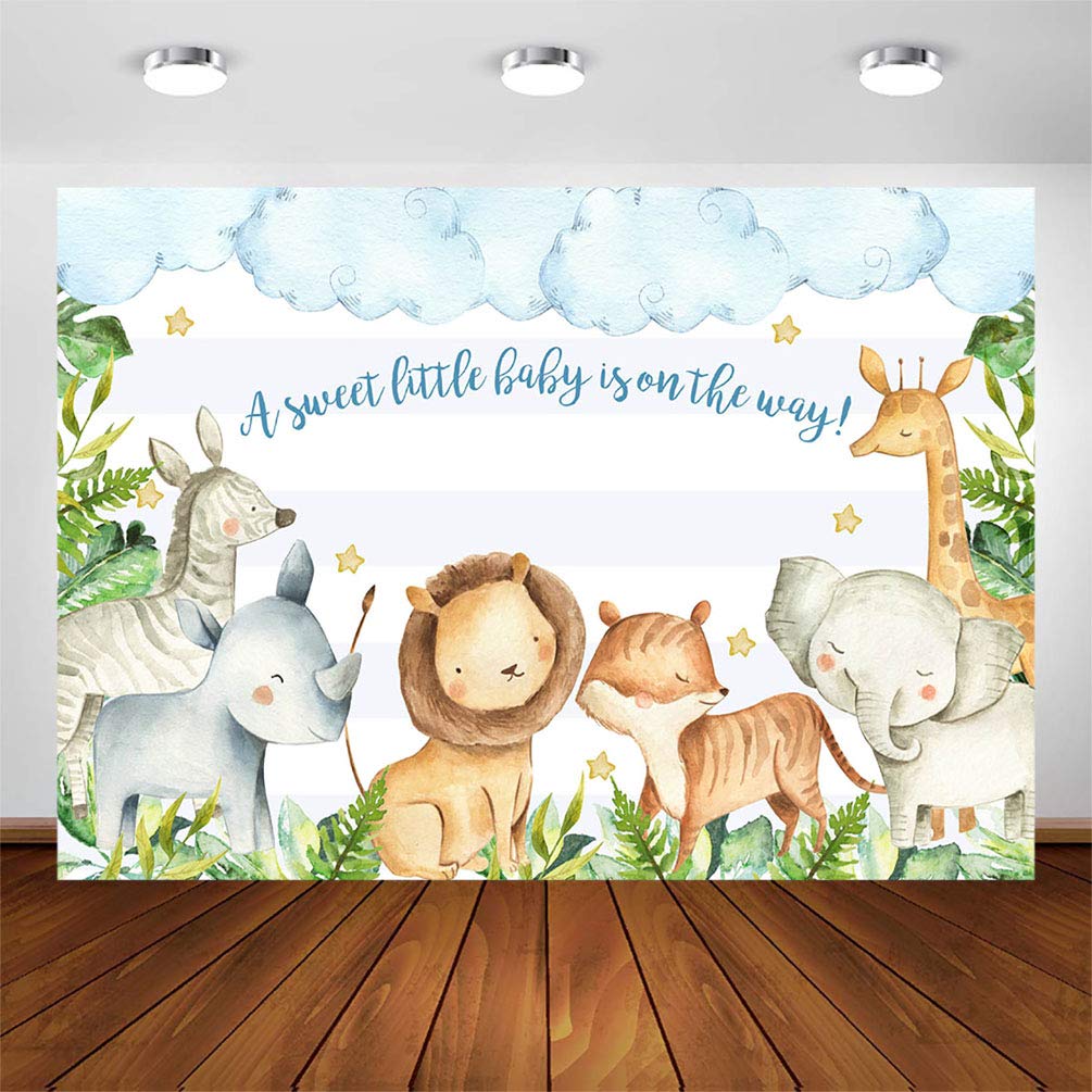 Buy COMOPHOTO Safari Baby Shower Backdrop Jungle Animals Theme Baby ...