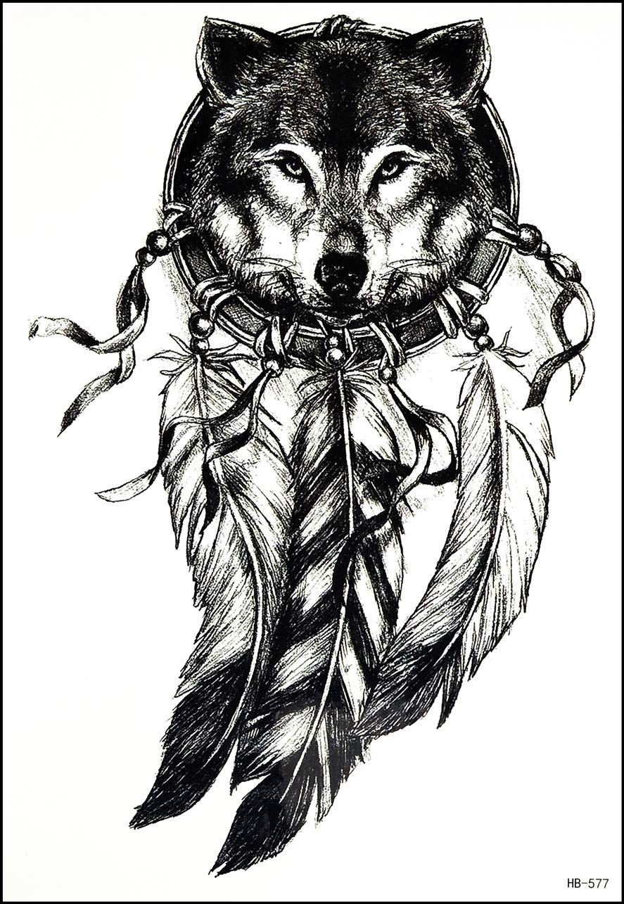 Indian Chief Wolf Tattoo