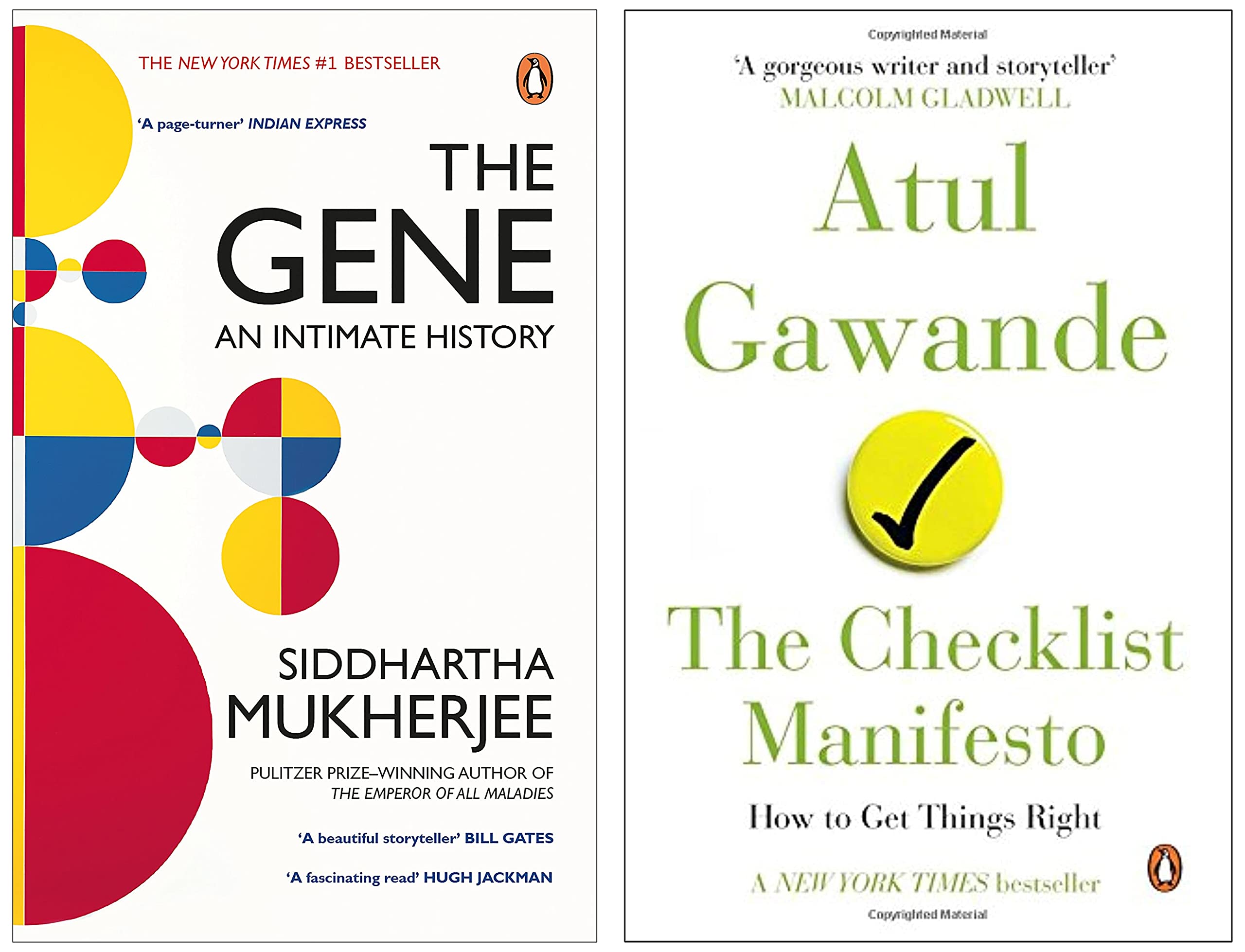 The Gene: An Intimate History by Siddhartha Mukherjee & The Checklist Manifesto: How to Get Things Right Product Bundle