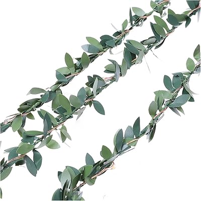 1pc LED String Ivy Leaf- 5m/2m Leaf Garland LED Fairy String Light Bendable Green Garland Copper Wire Wedding Decoration Garland Light Christmas Home Party Decoration (Wattage : 2M)