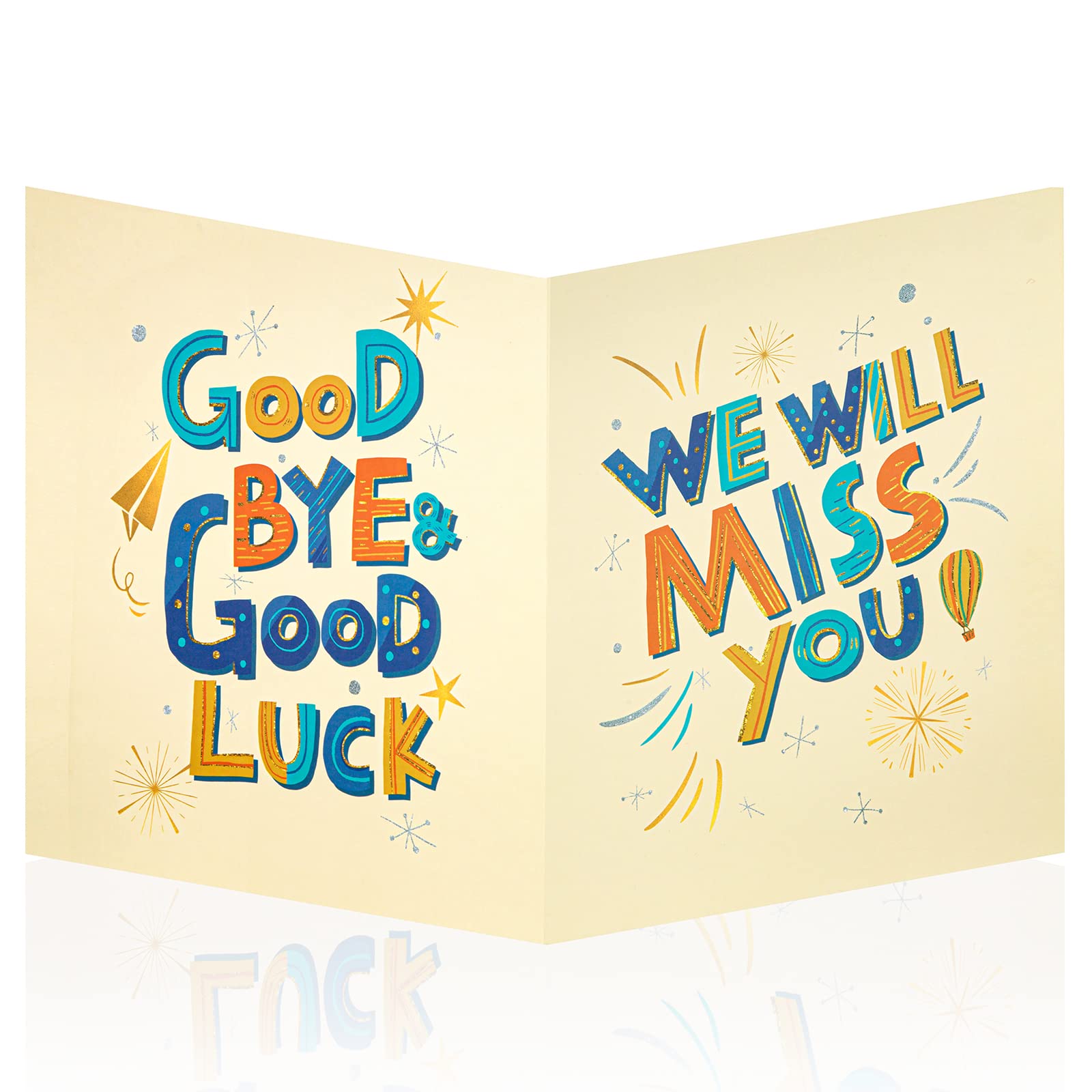 Buy HOMANGA Giant Farewell Greeting Card, 35x55cm Good Luck Office ...