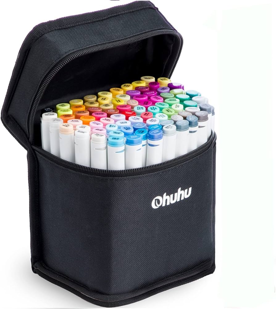 Ohuhu 160 Colors Dual Tips Alcohol Art Markers, Fine Chisel, 60% OFF