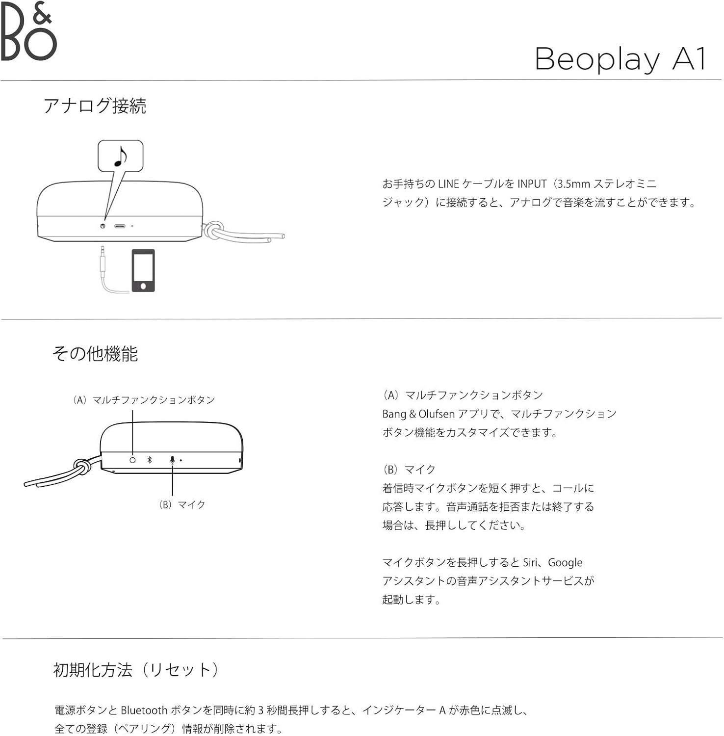 Bang & Olufsen Beoplay A1 Portable Bluetooth Speaker With Microphone ...