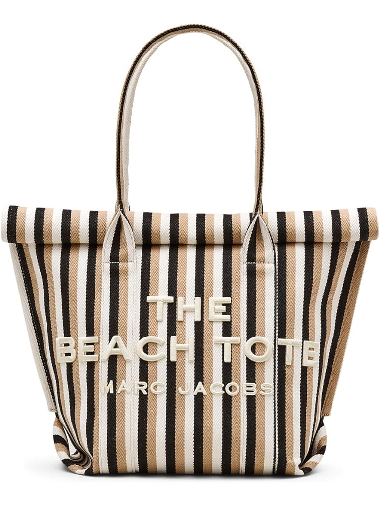 Beige Marc Jacobs The Striped Jacquard Beach Tote Bag