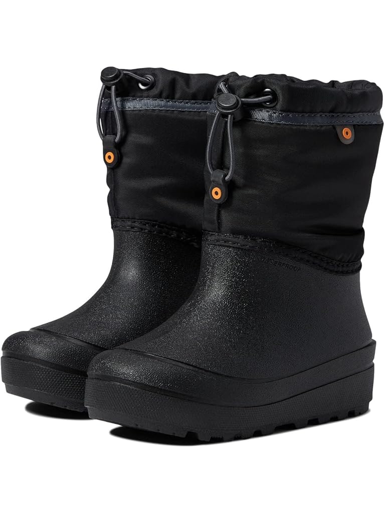 Black Bogs Kids Snow Shell Boot-Solid (Toddler/Little Kid/Big Kid)