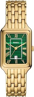 Fossil Raquel Women's Watch with Rectangular Case and Stainless Steel Bracelet or Leather Band