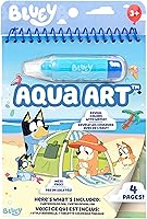 Horizon Group USA Bluey Aqua Art - Reusable Water Reveal Activity Pages With Water Pen for No-Mess Drawing and Coloring