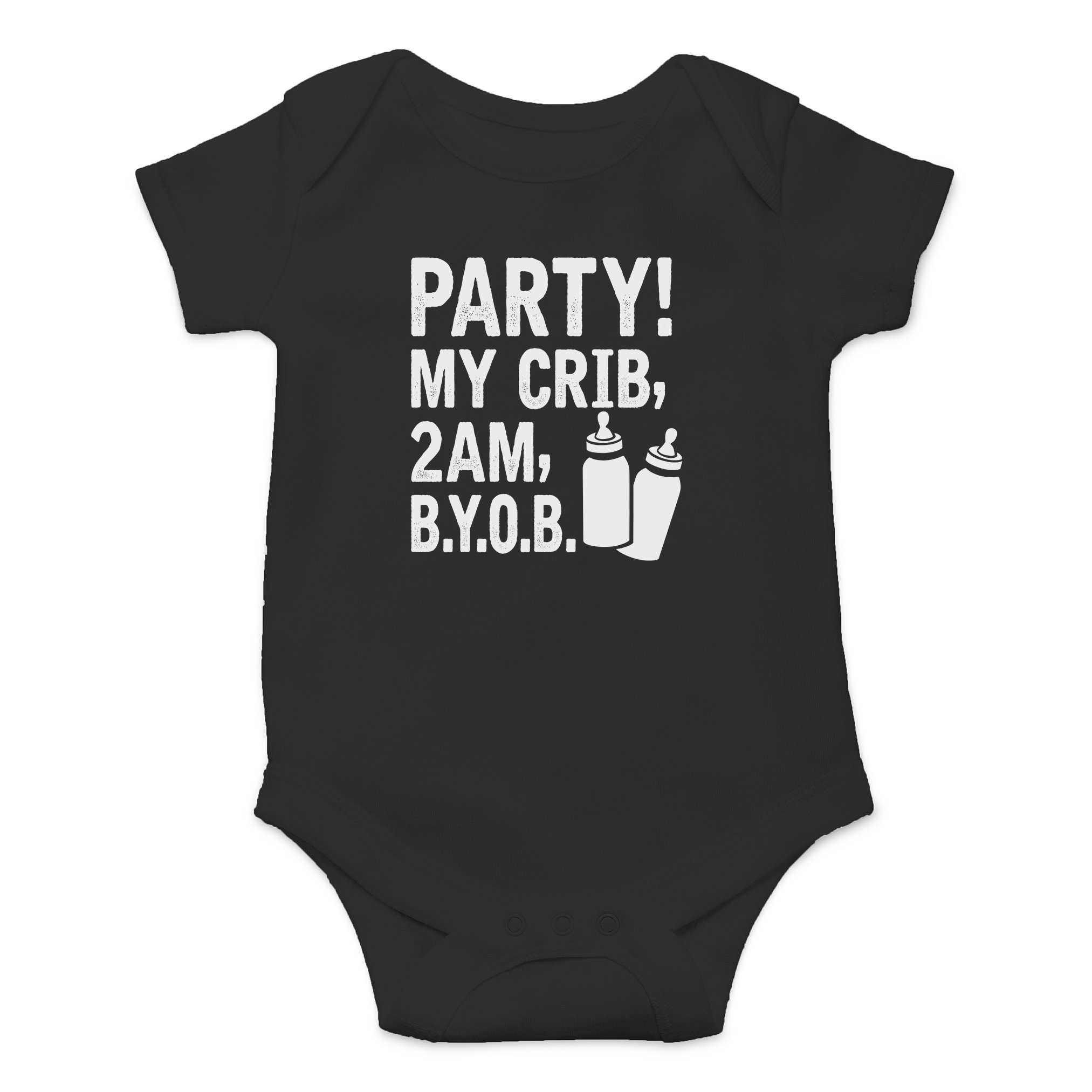 AW FashionsParty! My Crib, 2 AM, B.Y.O.B. Cute Novelty Funny Infant One-piece Baby Bodysuit