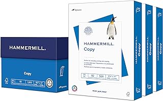 Hammermill Printer Paper, 20 Lb Copy Paper, 8.5 x 11 - 3 Ream (1,500 Sheets) - 92 Bright, Made in the USA, 500 Count (pack...