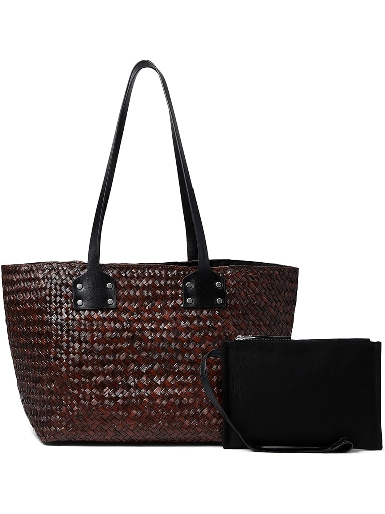 Brown AllSaints Mosley Straw Tote