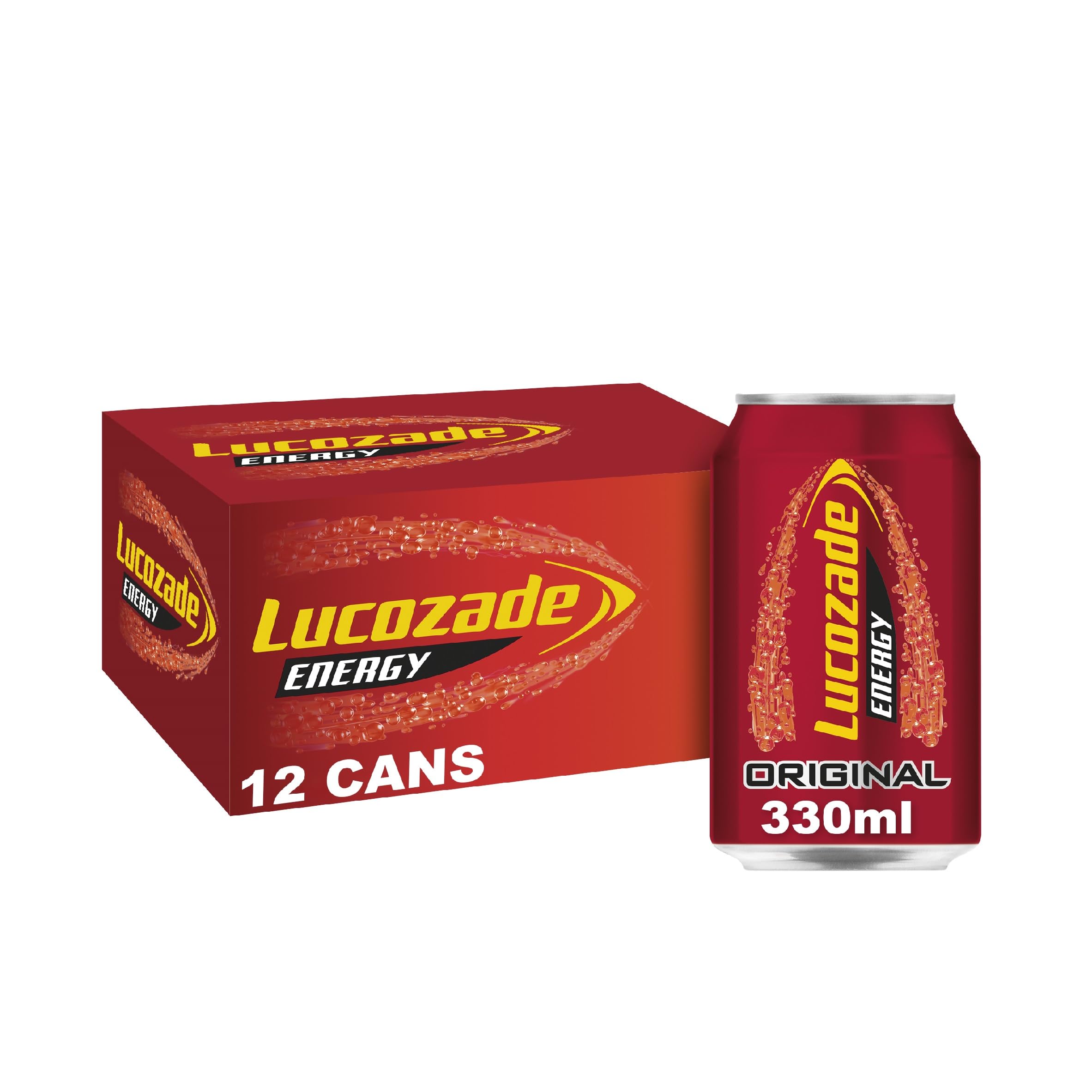 LucozadeEnergy Drink Original 12x330ml multipack