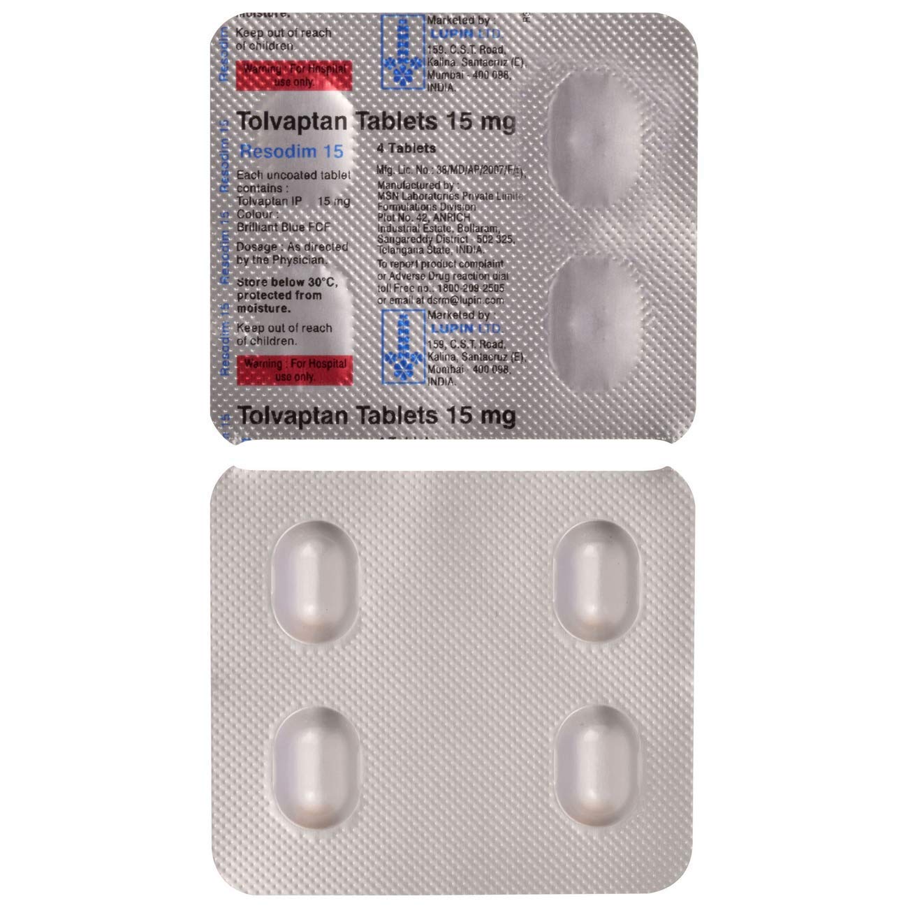 Resodim 15 - Strip of 4 Tablets