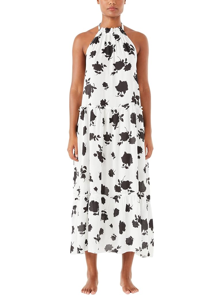 Kate Spade New York Bicolor High Neck Halter Cover-Up Dress